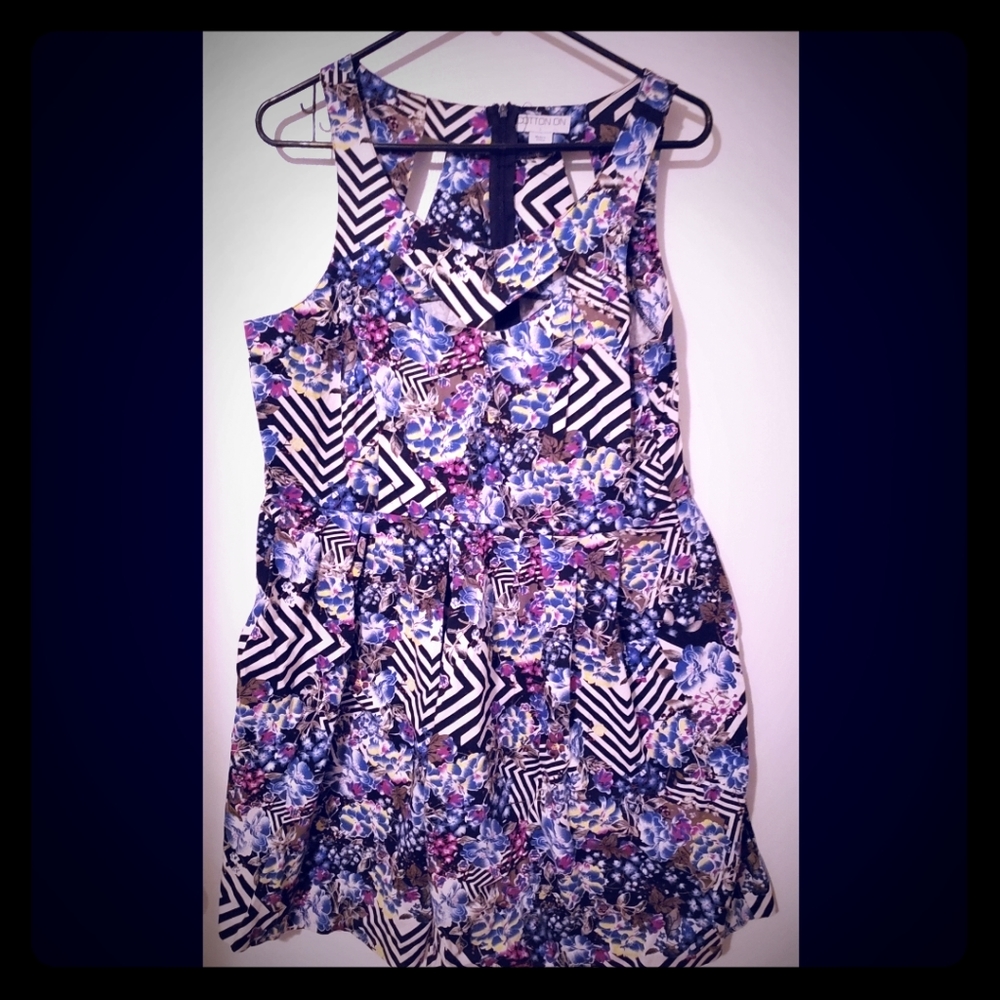 Mixed Print Dress